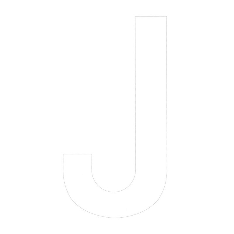 [196000JWP-BLA] BLA 200MM REGISTRATION LETTERS WHITE J (196000JWP)