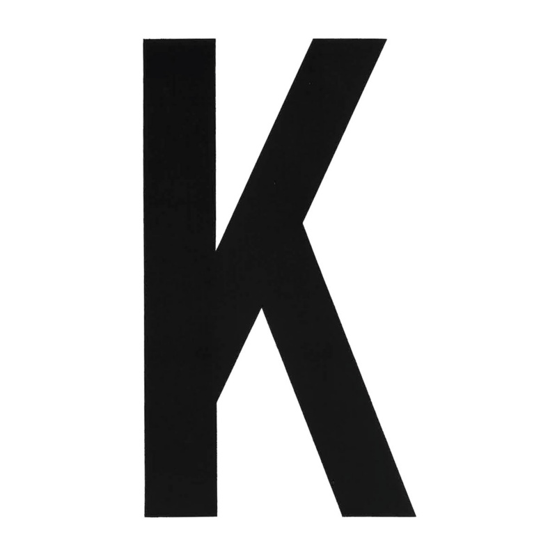 [196000KP-BLA] BLA 200MM REGISTRATION LETTERS BLACK K (196000KP)