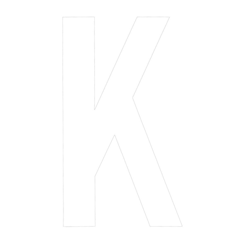 [196000KWP-BLA] BLA 200MM REGISTRATION LETTERS WHITE K (196000KWP)