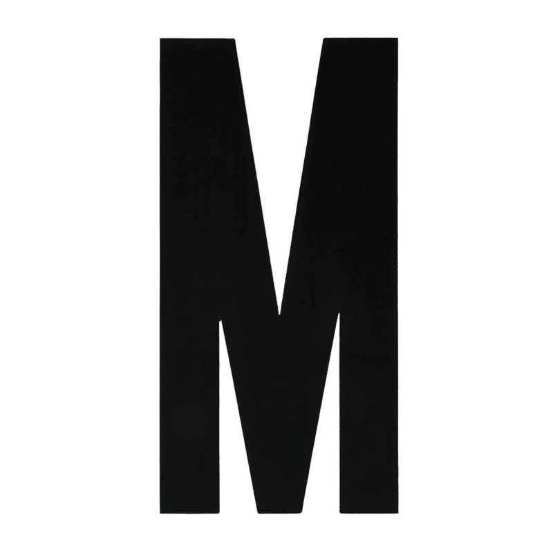 [196000MP-BLA] BLA 200MM REGISTRATION LETTERS BLACK M (196000MP)