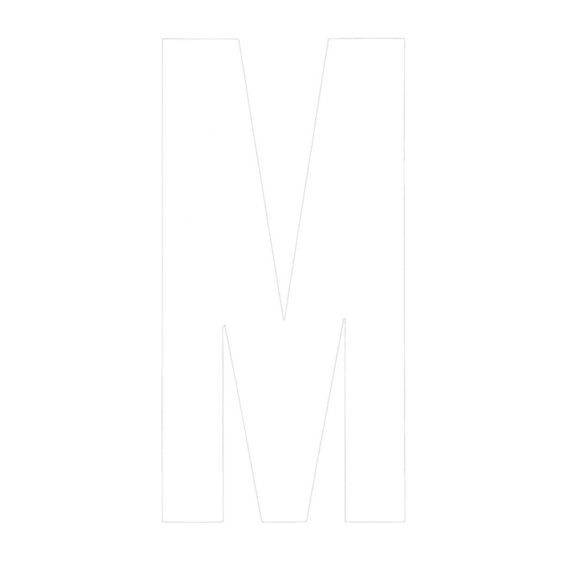 [196000MWP-BLA] BLA 200MM REGISTRATION LETTERS WHITE M (196000MWP)