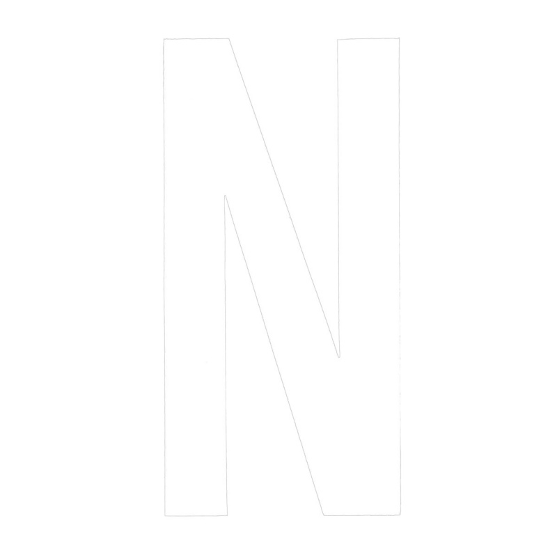 [196000NWP-BLA] BLA 200MM REGISTRATION LETTERS WHITE N (196000NWP)