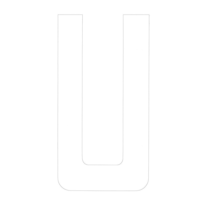 [196000UWP-BLA] BLA 200MM REGISTRATION LETTERS WHITE U (196000UWP)