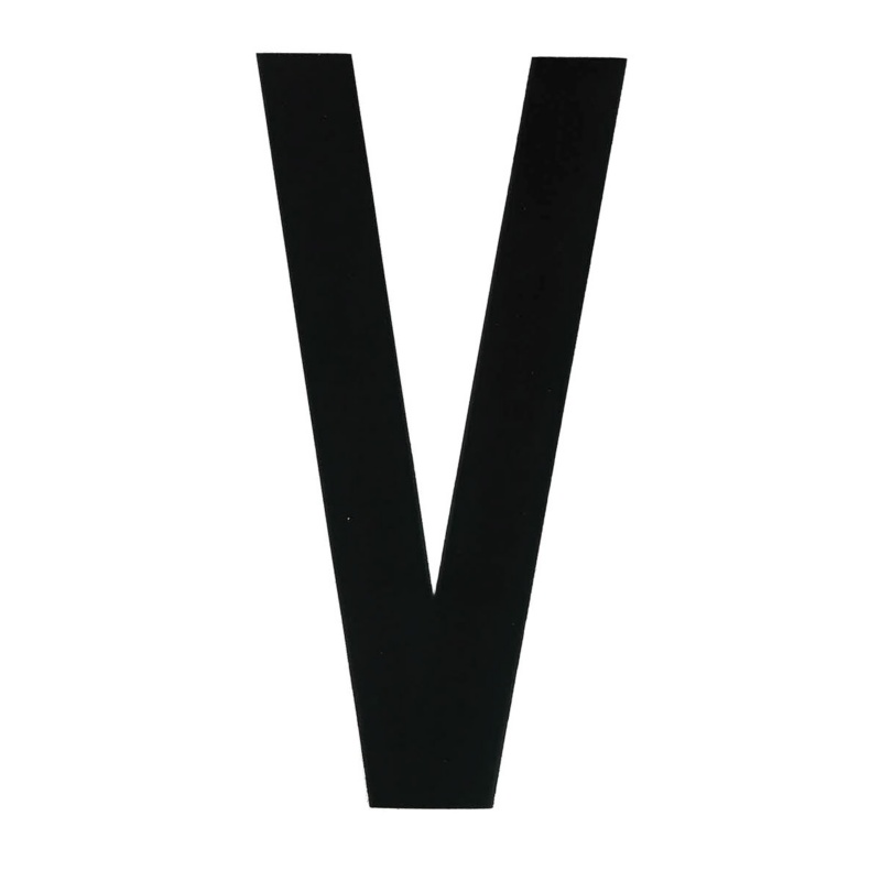 [196000VP-BLA] BLA 200MM REGISTRATION LETTERS BLACK V (196000VP)