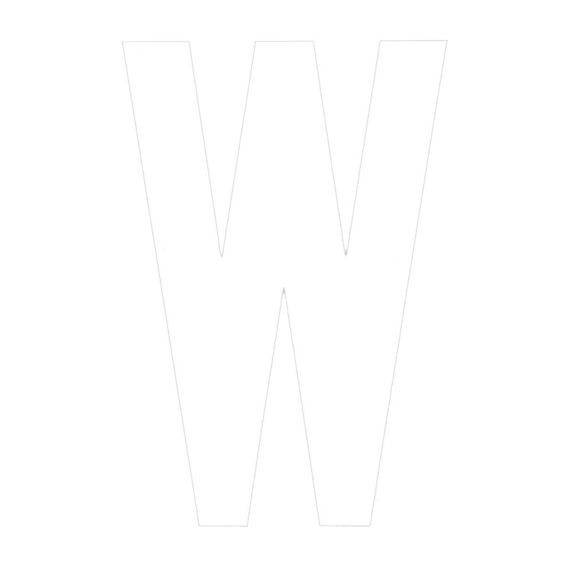 [196000WWP-BLA] BLA 200MM REGISTRATION LETTERS WHITE W (196000WWP)
