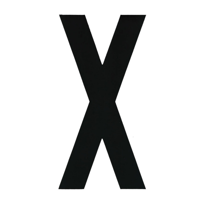 [196000XP-BLA] BLA 200MM REGISTRATION LETTERS BLACK X (196000XP)