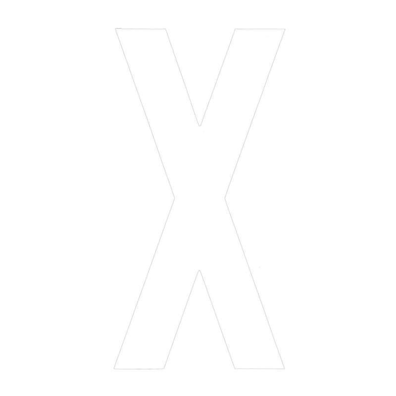 [196000XWP-BLA] BLA 200MM REGISTRATION LETTERS WHITE X (196000XWP)