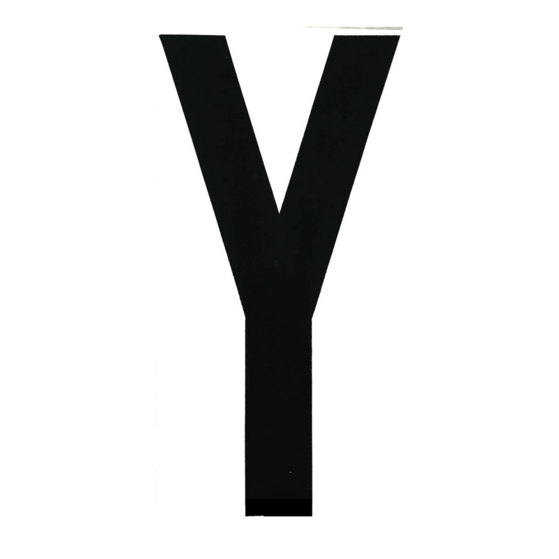 [196000YP-BLA] BLA 200MM REGISTRATION LETTERS BLACK Y (196000YP)