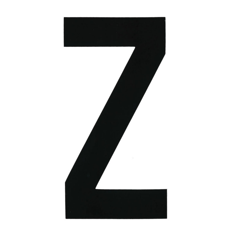 [196000ZP-BLA] BLA 200MM REGISTRATION LETTERS BLACK Z (196000ZP)