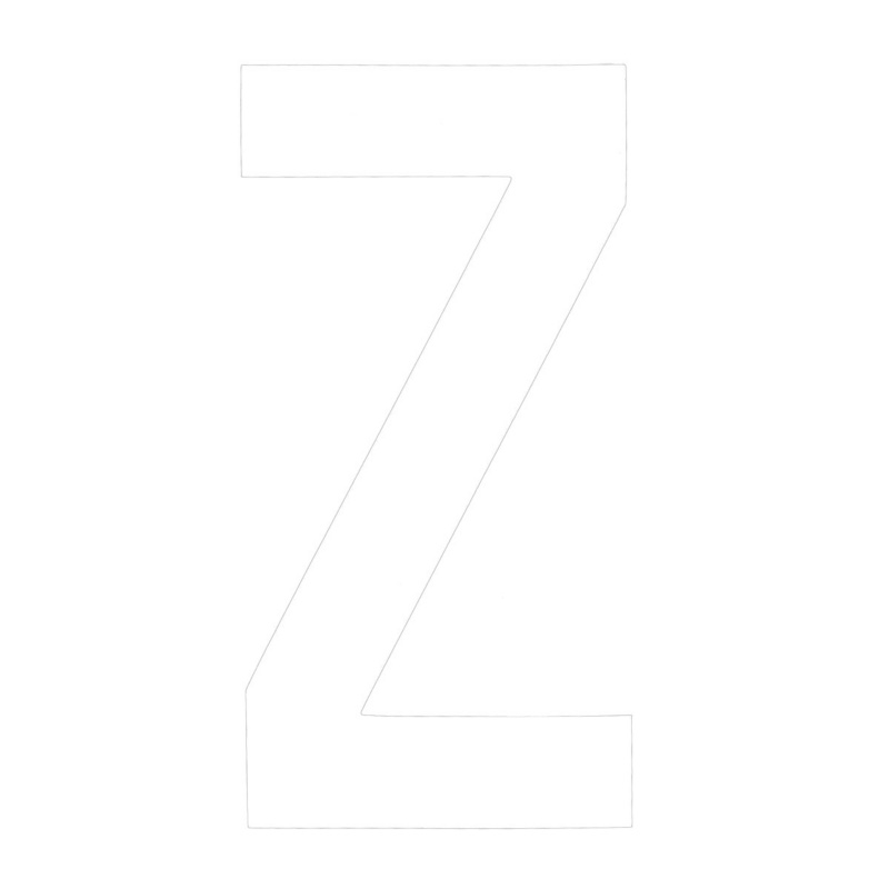 [196000ZWP-BLA] BLA 200MM REGISTRATION LETTERS WHITE Z (196000ZWP)