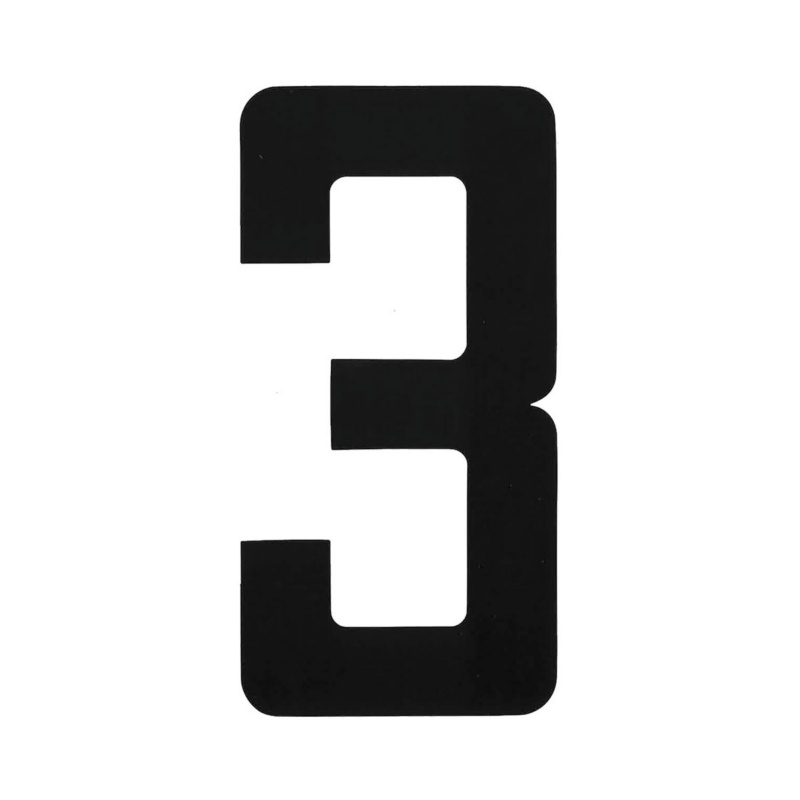[1960203P-BLA] BLA 163MM REGISTRATION LETTERS BLACK 3 (1960203P)