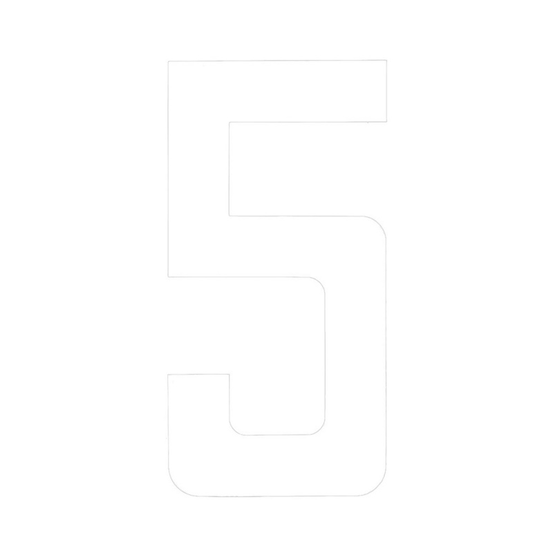 [1960205WP-BLA] BLA 163MM REGISTRATION LETTERS WHITE 5 (1960205WP)