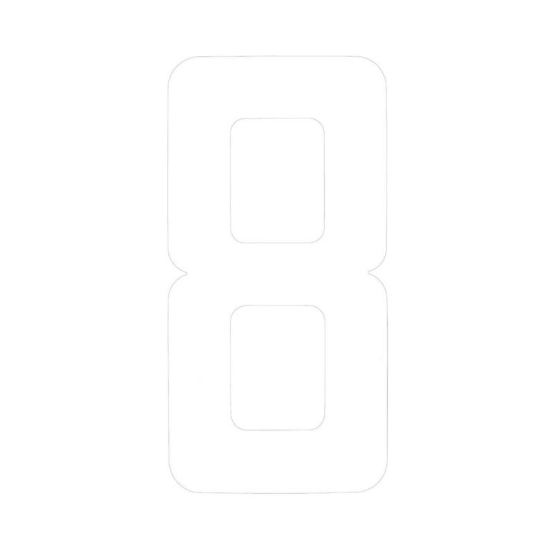 [1960208WP-BLA] BLA 163MM REGISTRATION LETTERS WHITE 8 (1960208WP)