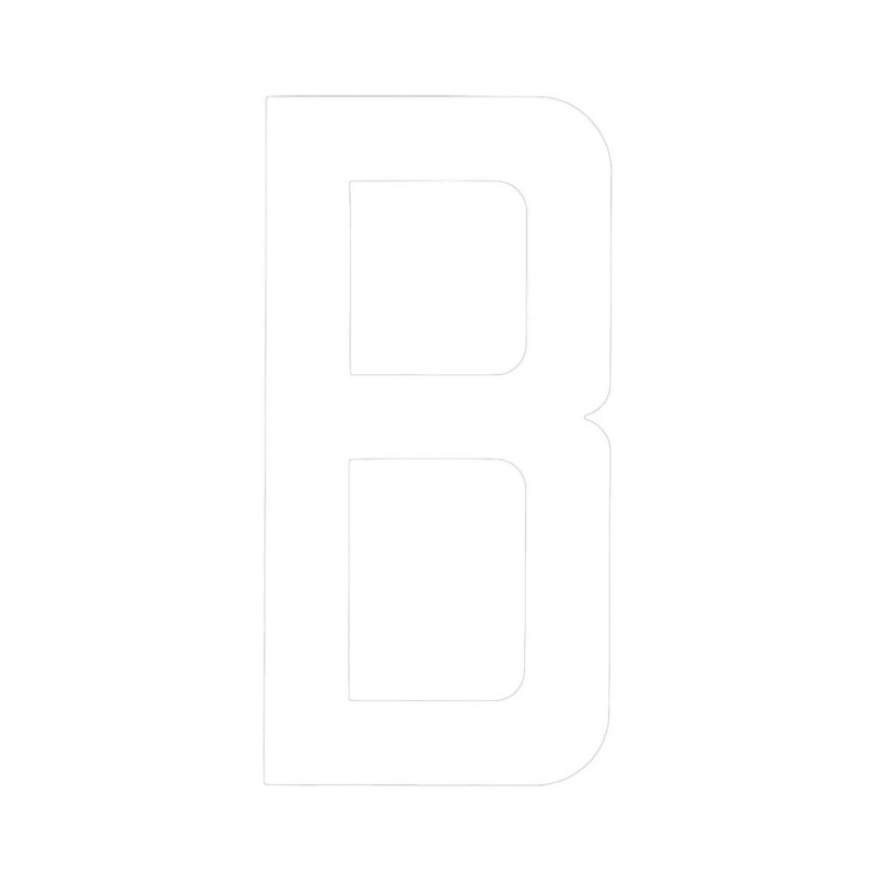 [196020BWP-BLA] BLA 163MM REGISTRATION LETTERS WHITE B (196020BWP)
