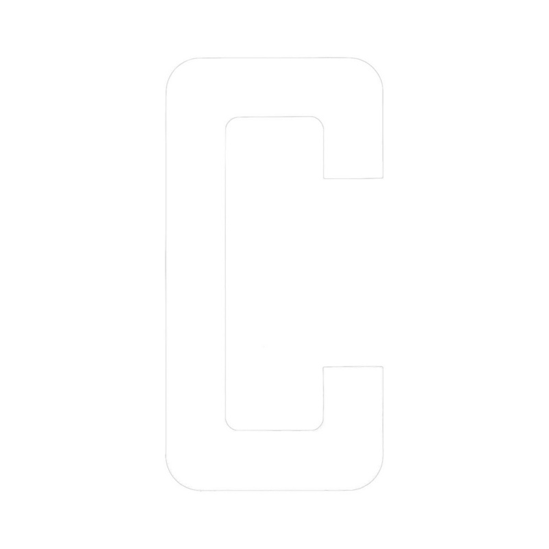 [196020CWP-BLA] BLA 163MM REGISTRATION LETTERS WHITE C (196020CWP)
