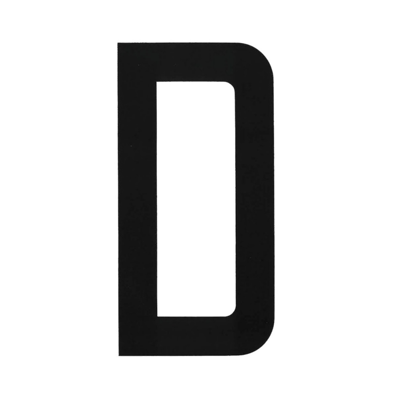 [196020DP-BLA] BLA 163MM REGISTRATION LETTERS BLACK D (196020DP)