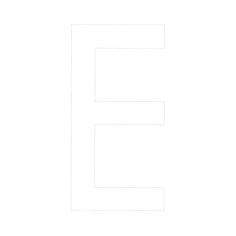 [196020EWP-BLA] BLA 163MM REGISTRATION LETTERS WHITE E (196020EWP)