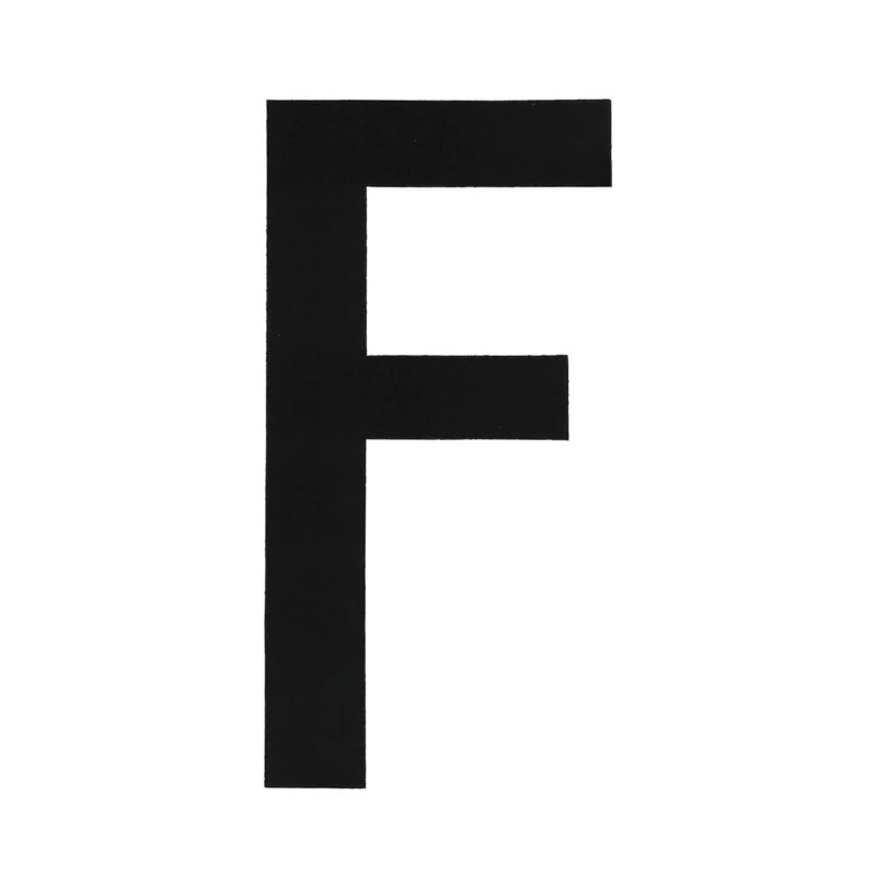 [196020FP-BLA] BLA 163MM REGISTRATION LETTERS BLACK F (196020FP)