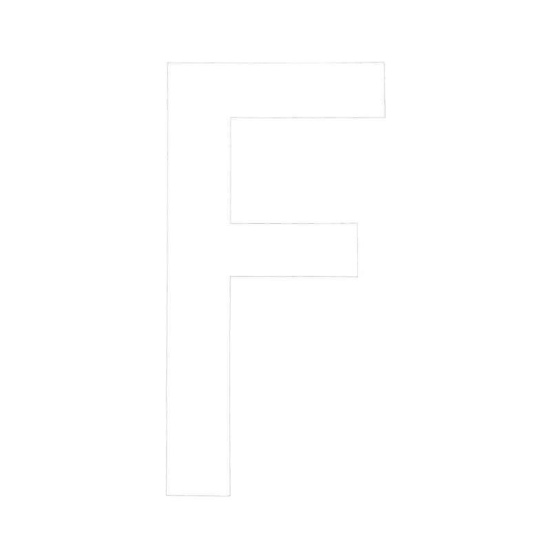 [196020FWP-BLA] BLA 163MM REGISTRATION LETTERS WHITE F (196020FWP)