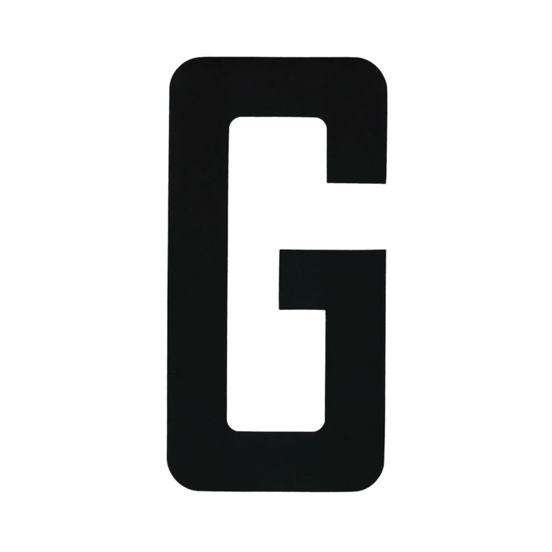 [196020GP-BLA] BLA 163MM REGISTRATION LETTERS BLACK G (196020GP)