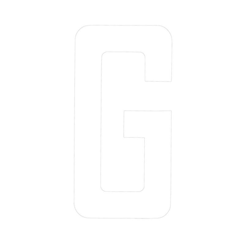 [196020GWP-BLA] BLA 163MM REGISTRATION LETTERS WHITE G (196020GWP)