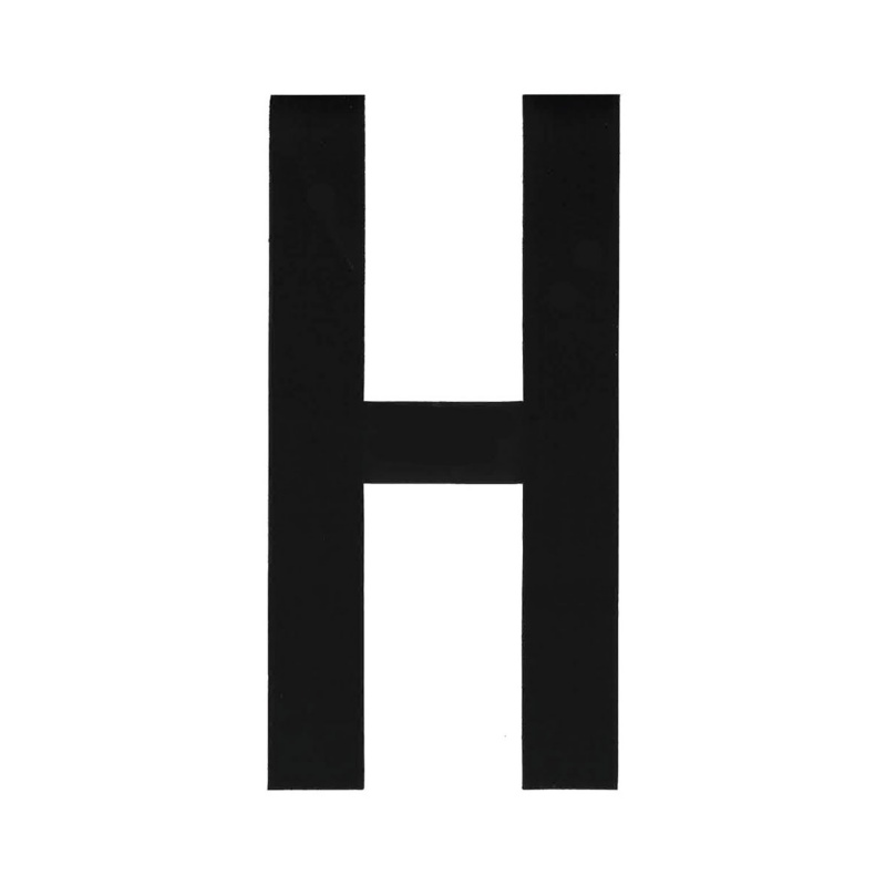 [196020HP-BLA] BLA 163MM REGISTRATION LETTERS BLACK H (196020HP)
