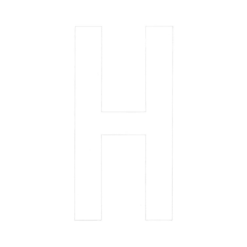 [196020HWP-BLA] BLA 163MM REGISTRATION LETTERS WHITE H (196020HWP)