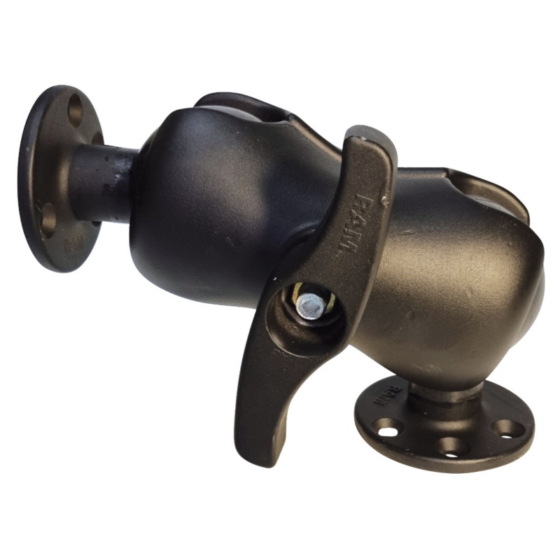 [109339-BLA] RAM MOUNT E BALL SHORT ARM 2X ROUND BASE (109339)