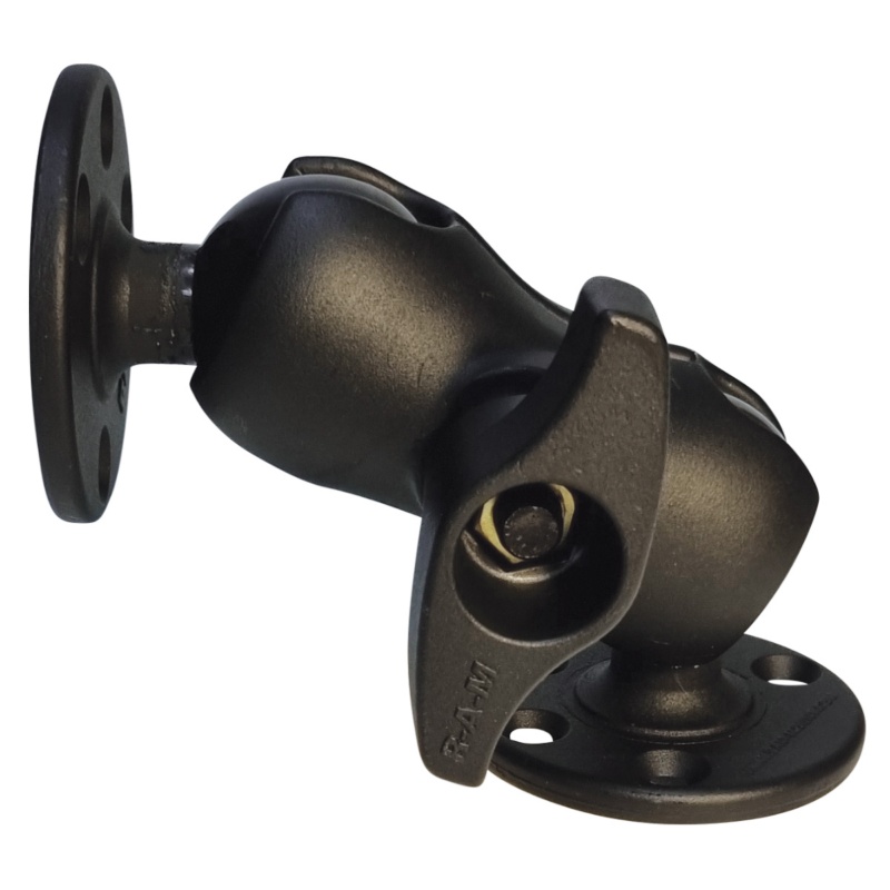 [109341-BLA] RAM MOUNT D BALL SHORT ARM 2X ROUND BASE (109341)