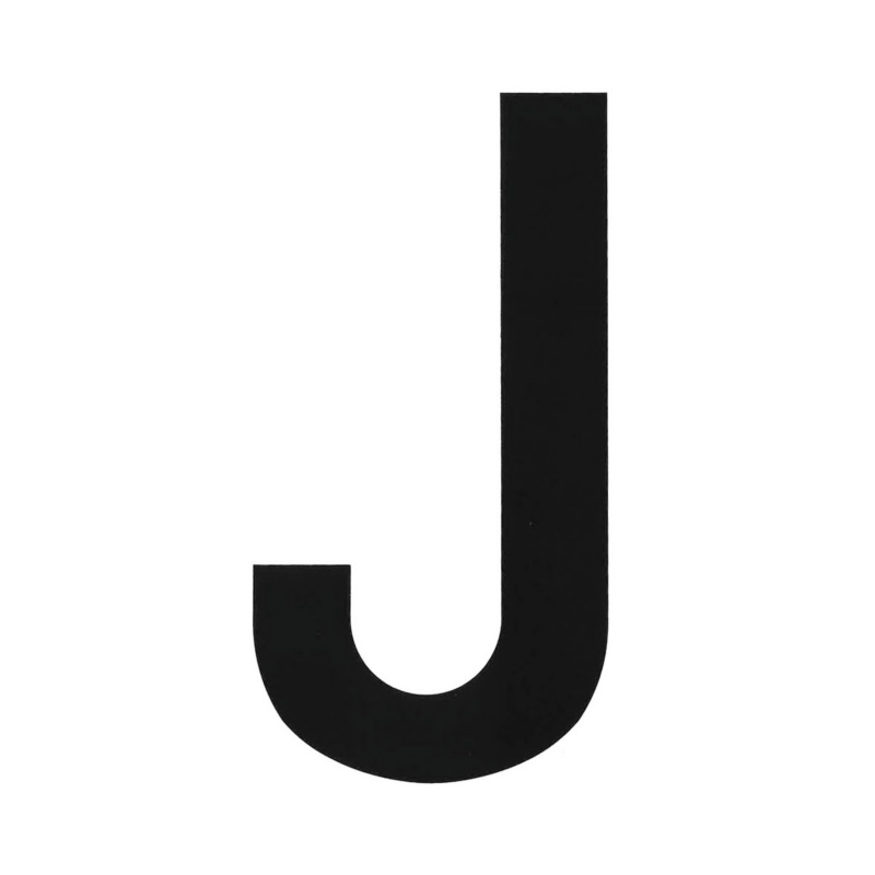 [196020JP-BLA] BLA 163MM REGISTRATION LETTERS BLACK J (196020JP)