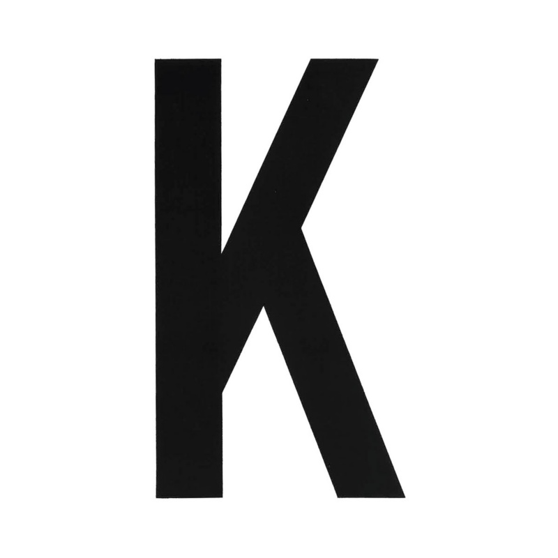 [196020KP-BLA] BLA 163MM REGISTRATION LETTERS BLACK K (196020KP)
