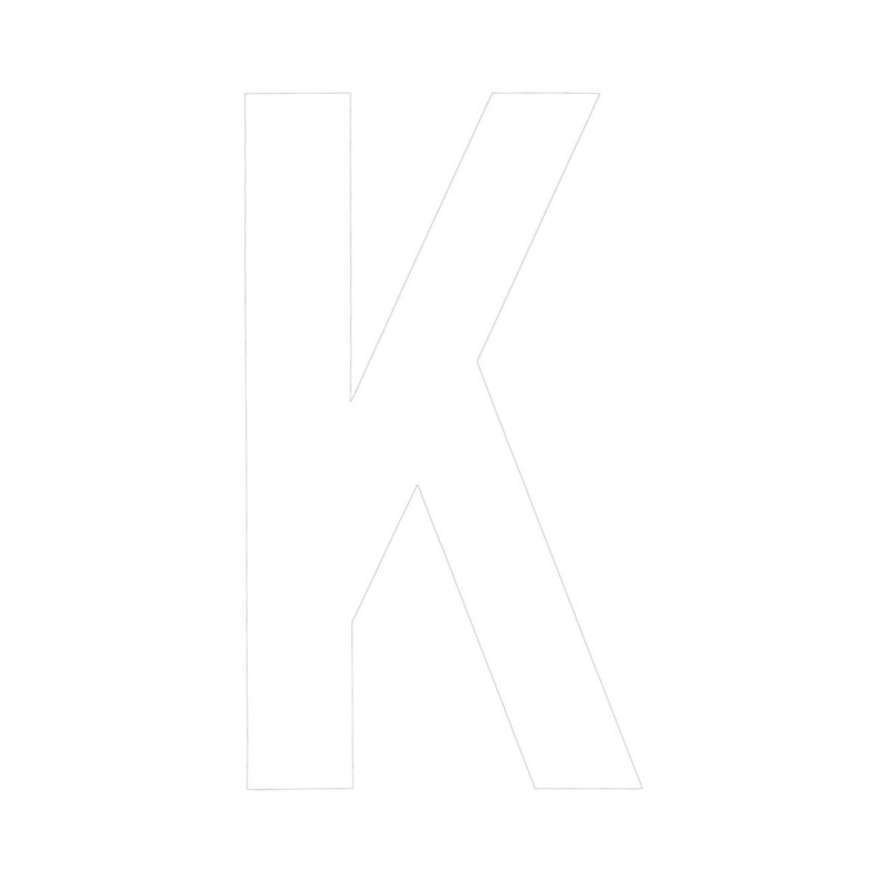 [196020KWP-BLA] BLA 163MM REGISTRATION LETTERS WHITE K (196020KWP)