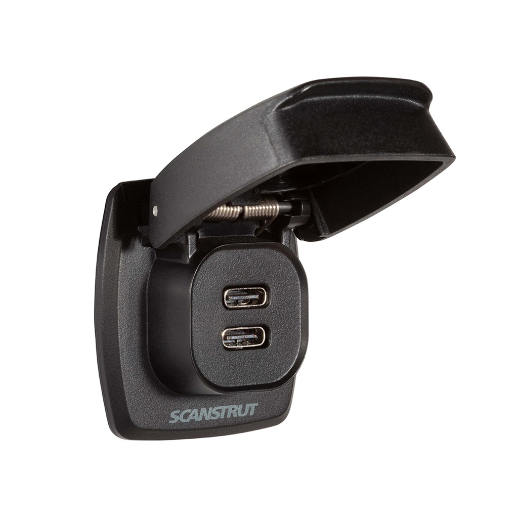 [110710-BLA] SCANSTRUT CHARGER FLIP PRO MAX DUAL USB C SOCKET (110710)
