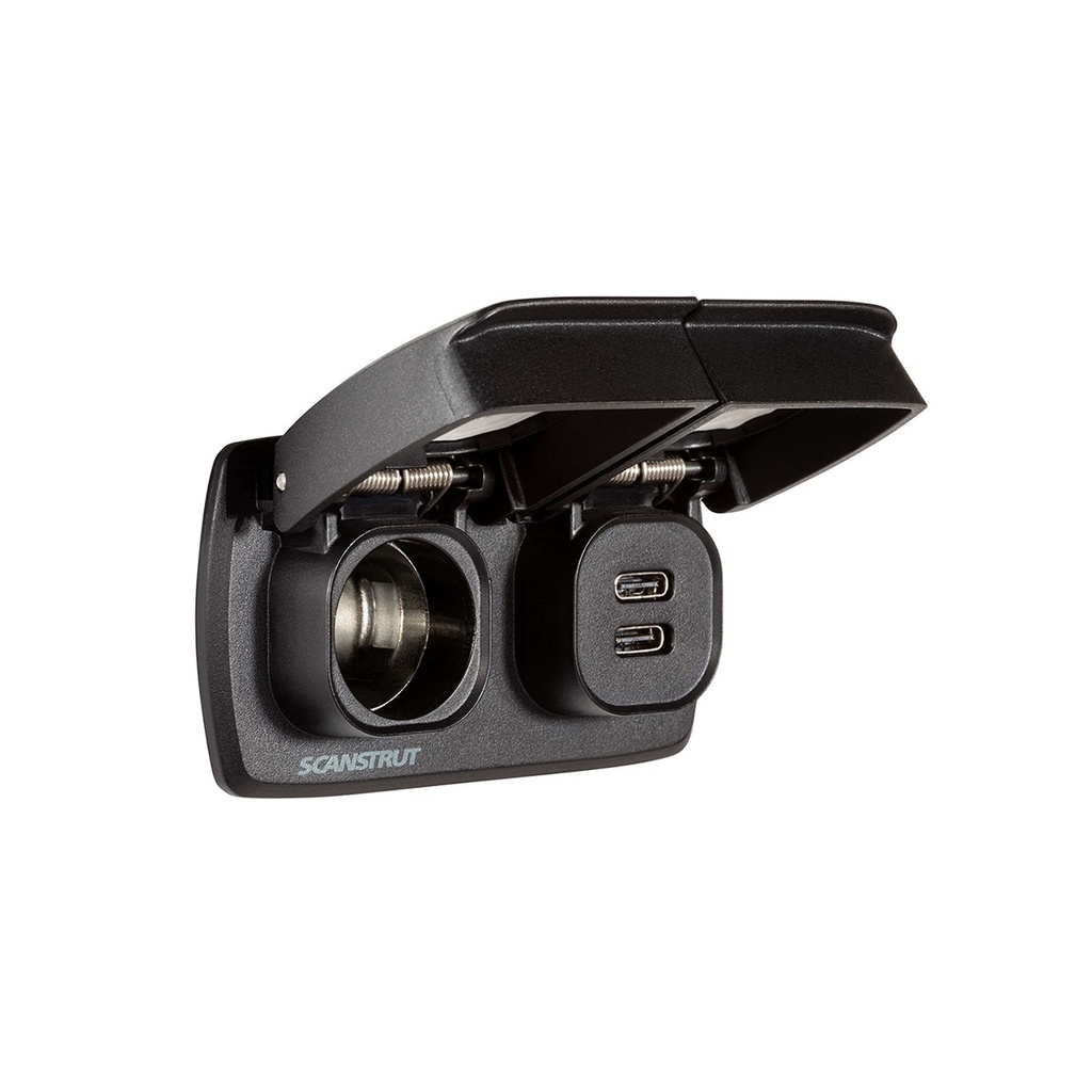 [110713-BLA] SCANSTRUT CHARGER FLIP PRO MULTI USB C &12V SOCKET (110713)