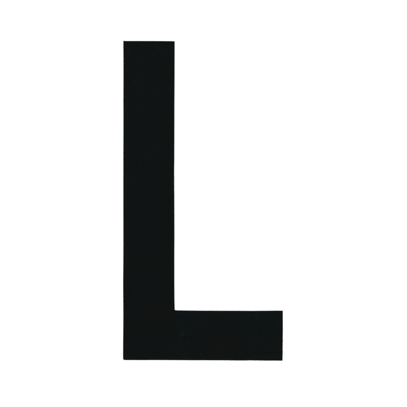 [196020LP-BLA] BLA 163MM REGISTRATION LETTERS BLACK L (196020LP)