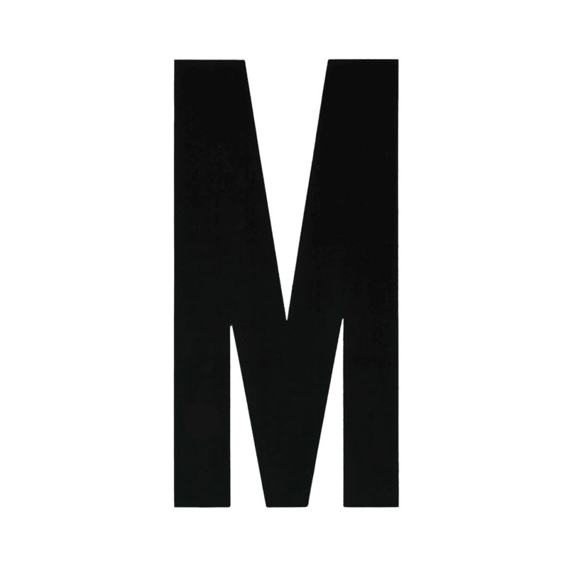 [196020MP-BLA] BLA 163MM REGISTRATION LETTERS BLACK M (196020MP)