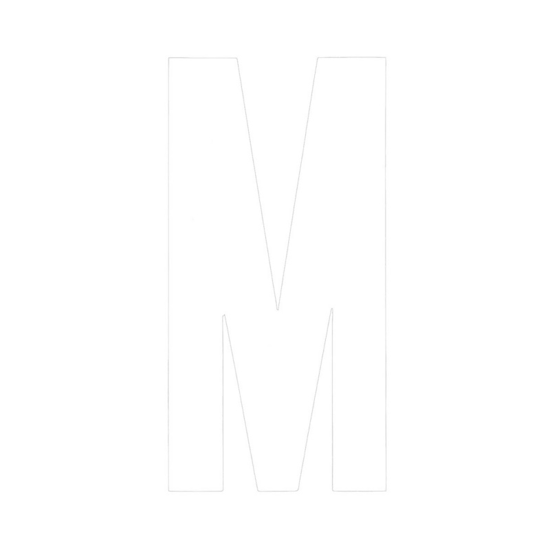 [196020MWP-BLA] BLA 163MM REGISTRATION LETTERS WHITE M (196020MWP)