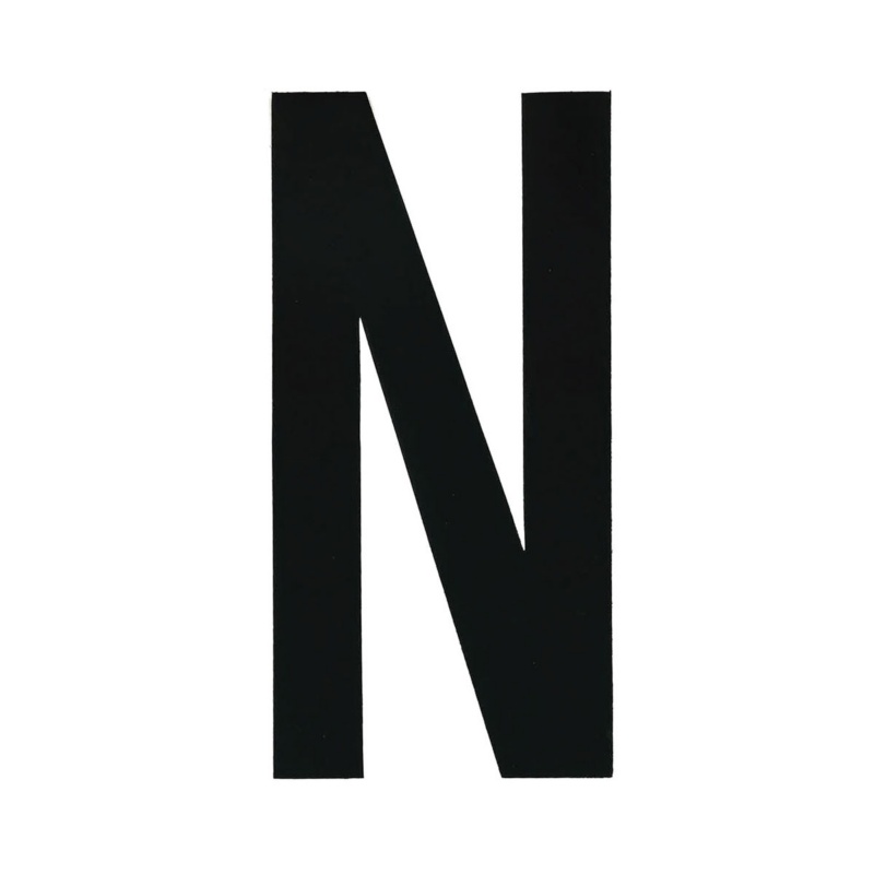 [196020NP-BLA] BLA 163MM REGISTRATION LETTERS BLACK N (196020NP)
