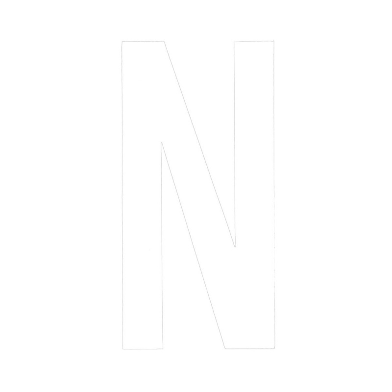 [196020NWP-BLA] BLA 163MM REGISTRATION LETTERS WHITE N (196020NWP)