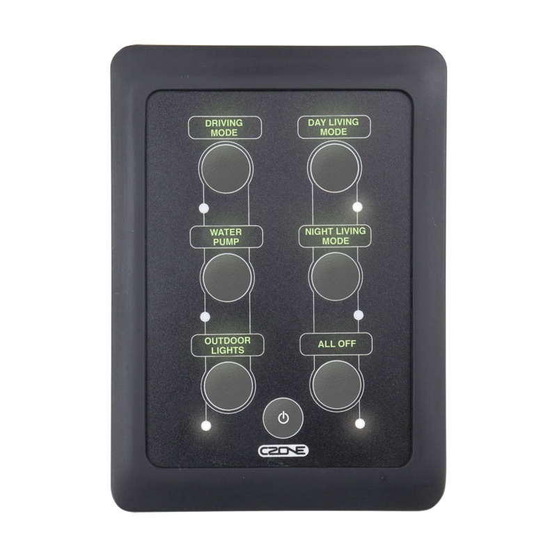 [112932-BLA] CZONE WATERPROOF KEYPAD 6 WAY PORTRAIT (112932)