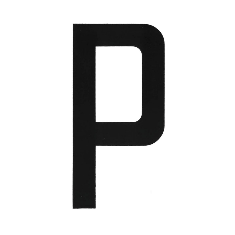 [196020PP-BLA] BLA 163MM REGISTRATION LETTERS BLACK P (196020PP)