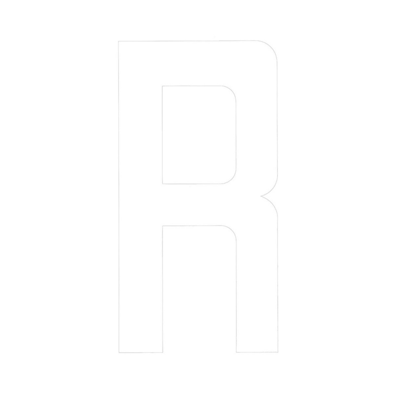 [196020RWP-BLA] BLA 163MM REGISTRATION LETTERS WHITE R (196020RWP)