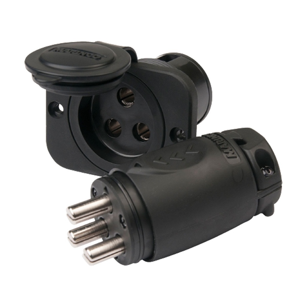 [114278-BLA] MARINCO TROLLING MOTOR PLUG AND SOCKET 70A 3 WIRE (114278)