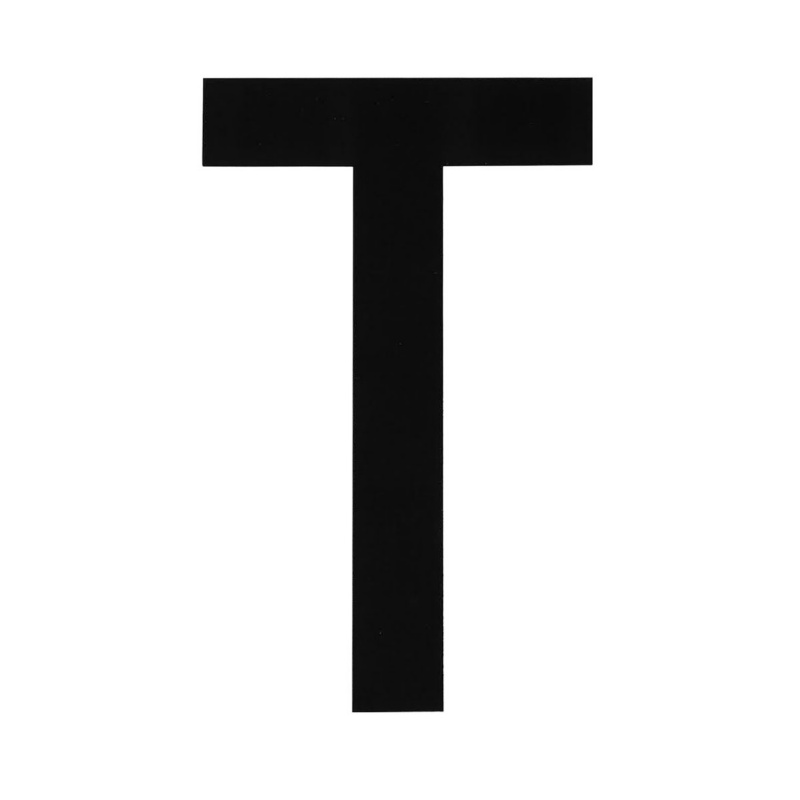 [196020TP-BLA] BLA 163MM REGISTRATION LETTERS BLACK T (196020TP)