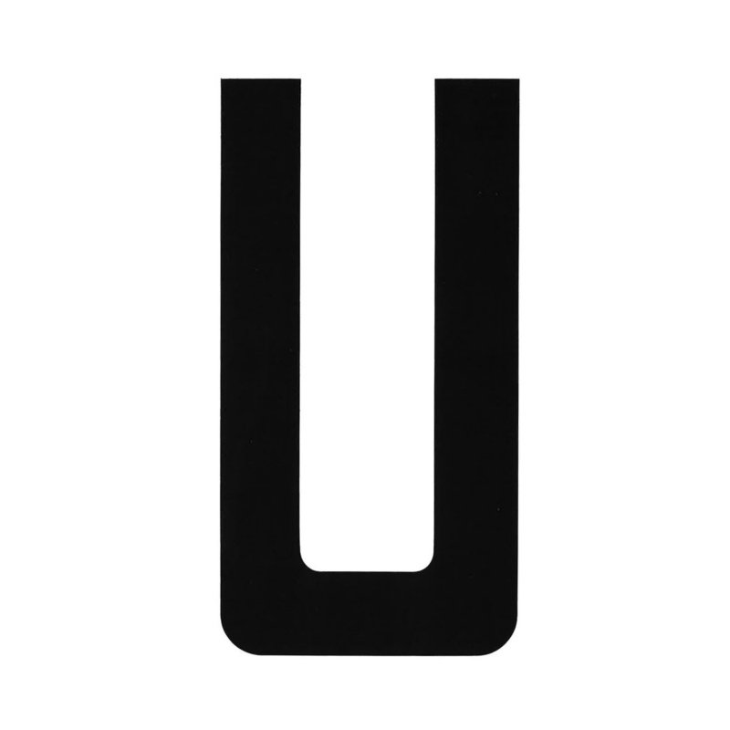 [196020UP-BLA] BLA 163MM REGISTRATION LETTERS BLACK U (196020UP)