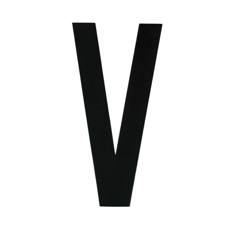 [196020VP-BLA] BLA 163MM REGISTRATION LETTERS BLACK V (196020VP)