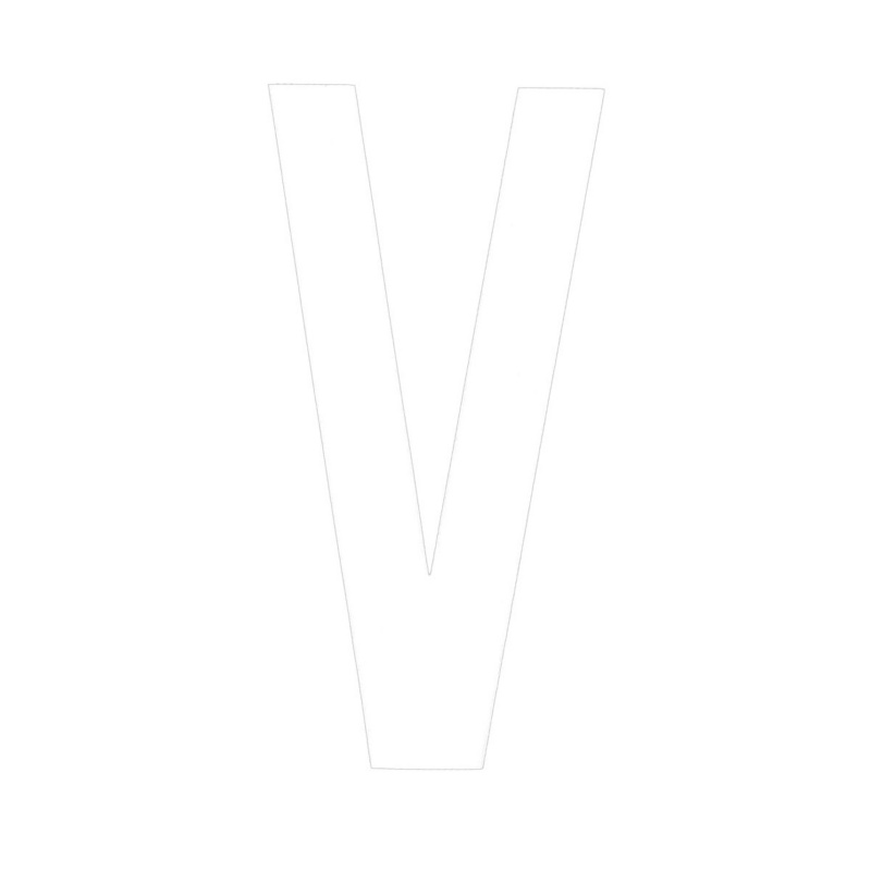 [196020VWP-BLA] BLA 163MM REGISTRATION LETTERS WHITE V (196020VWP)