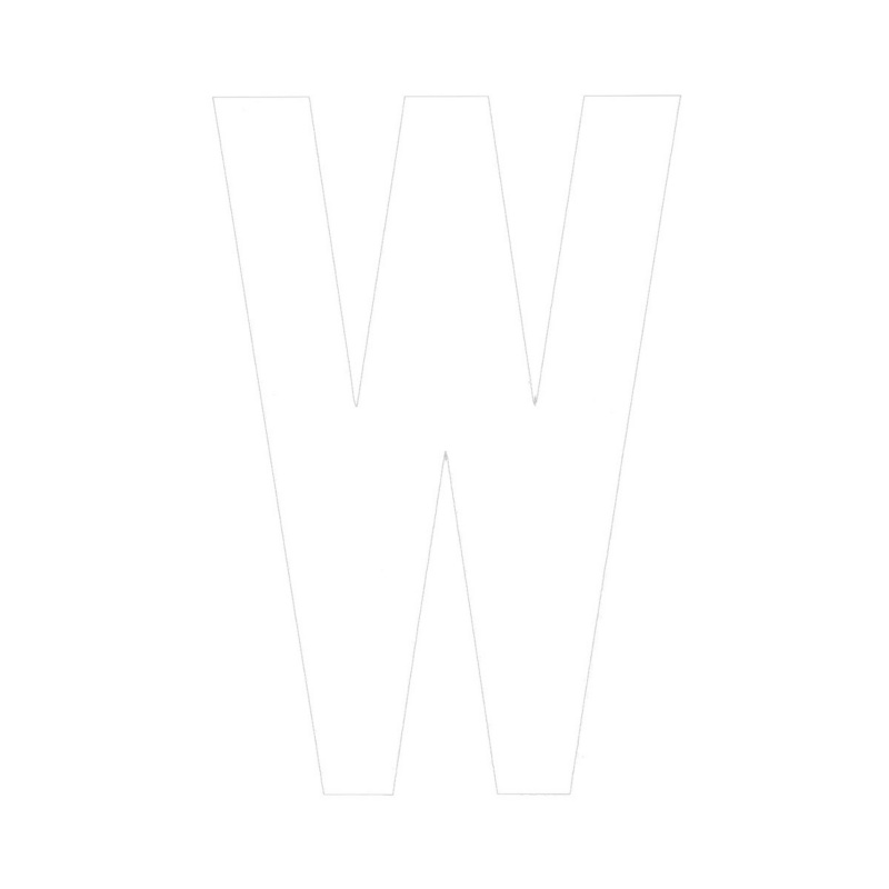 [196020WWP-BLA] BLA 163MM REGISTRATION LETTERS WHITE W (196020WWP)
