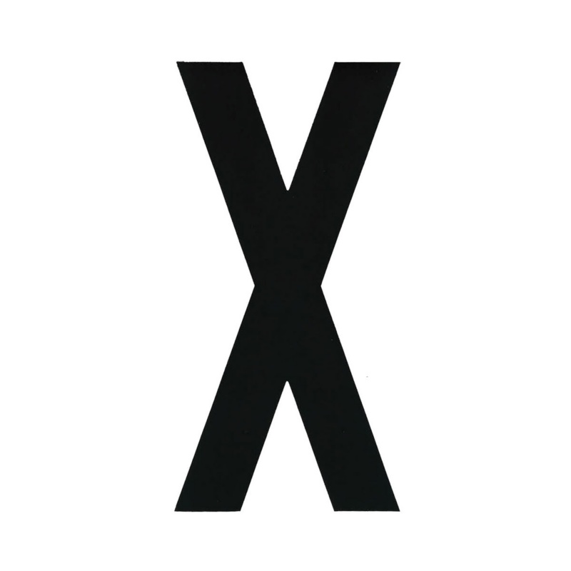 [196020XP-BLA] BLA 163MM REGISTRATION LETTERS BLACK X (196020XP)