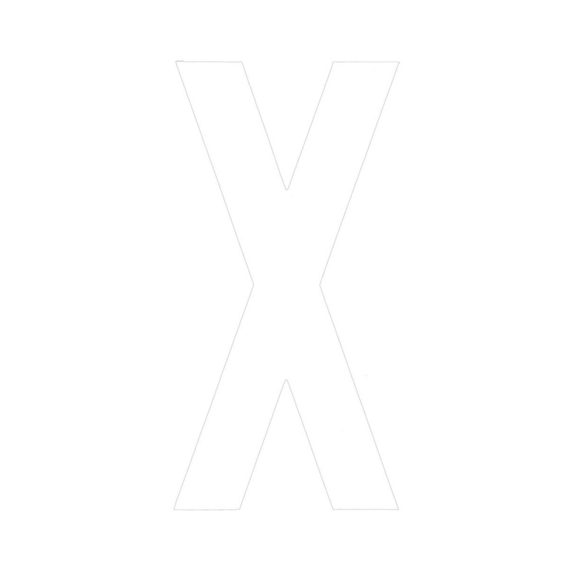 [196020XWP-BLA] BLA 163MM REGISTRATION LETTERS WHITE X (196020XWP)